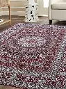 TRADITIONAL MANDALA RED HAND-KNOTTED RUGS