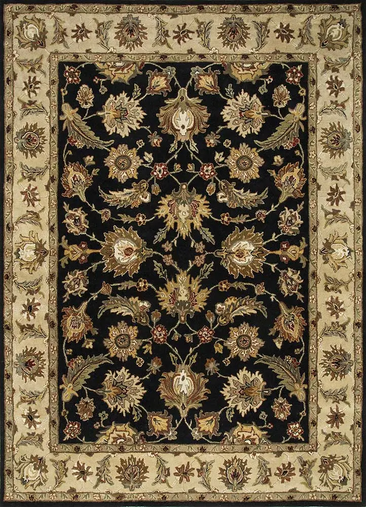 EBONY/SAND HAND TUFTED RUG