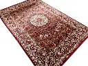 TRADITIONAL MANDALA RED HAND KNOTTED RUG