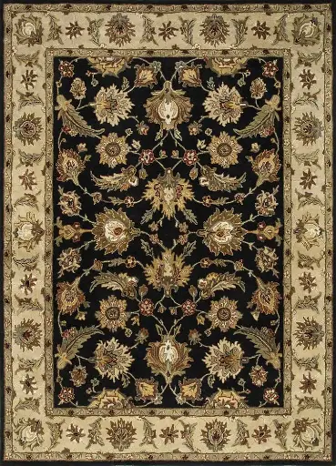 EBONY/SAND HAND TUFTED RUG